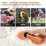 New Pet Dog Repeller Ultrasonic Dog Training Device Rechargeable Anti Dog Bark Stop-Barking Deterrent Device With LED Flashlight - Image 2