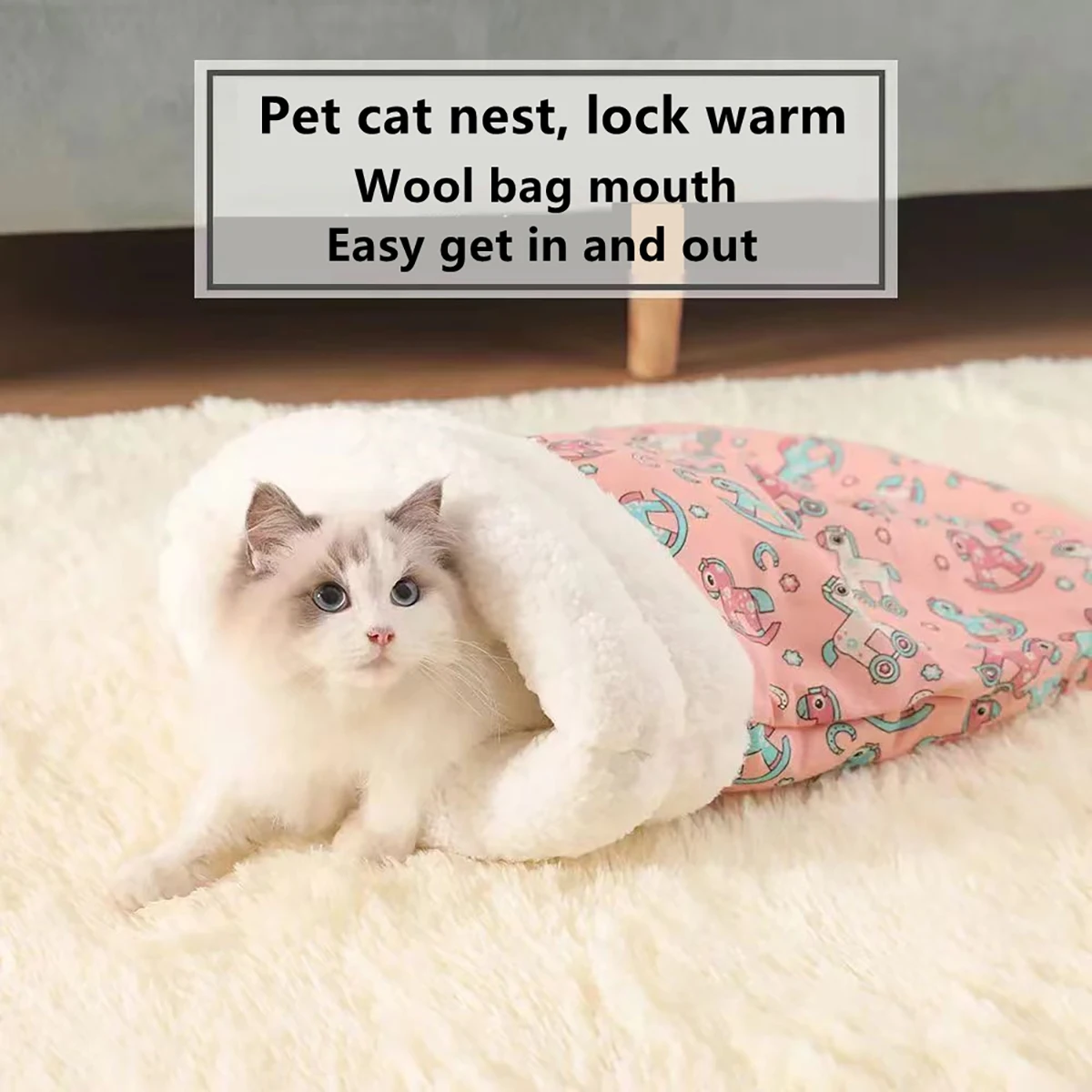 Warm Cat Sleeping Bag Fluffy Feel Thickened Winter Pet Pocket Type Quilt Bed Kitten Puppy Soft Comfortable Nest Pet Supplies Warm Cat Sleeping Bag Fluffy Feel Thickened Winter Pet Pocket Type Quilt Bed Kitten Puppy Soft Comfortable Nest Pet Supplies
