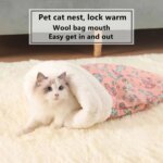 Warm Cat Sleeping Bag Fluffy Feel Thickened Winter Pet Pocket Type Quilt Bed Kitten Puppy Soft Comfortable Nest Pet Supplies