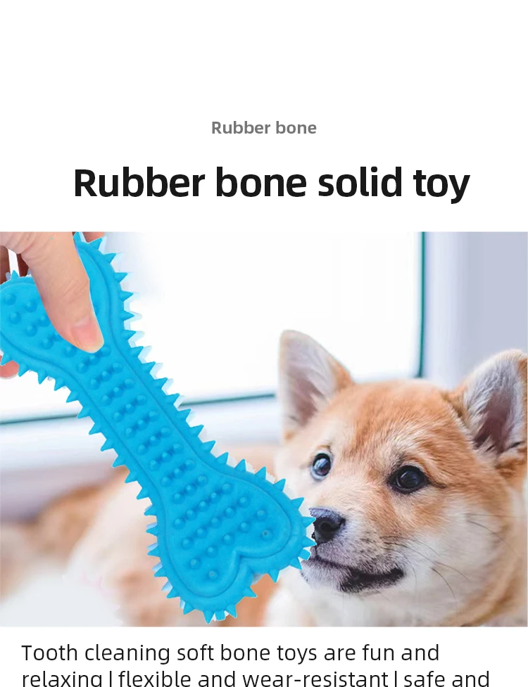 1PC Pet Chew Toy Soft Rubber Bite-resistance Bone Shape Teeth Grinding Chewing Toys for Small Dogs Training Pet Supplies 1PC Pet Chew Toy Soft Rubber Bite-resistance Bone Shape Teeth Grinding Chewing Toys for Small Dogs Training Pet Supplies