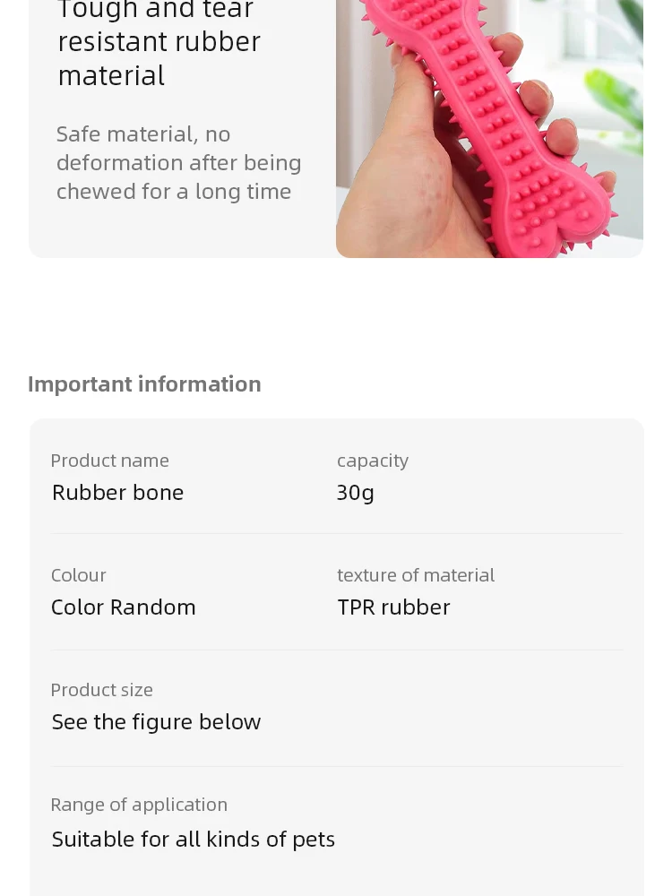 1PC Pet Chew Toy Soft Rubber Bite-resistance Bone Shape Teeth Grinding Chewing Toys for Small Dogs Training Pet Supplies 1PC Pet Chew Toy Soft Rubber Bite-resistance Bone Shape Teeth Grinding Chewing Toys for Small Dogs Training Pet Supplies