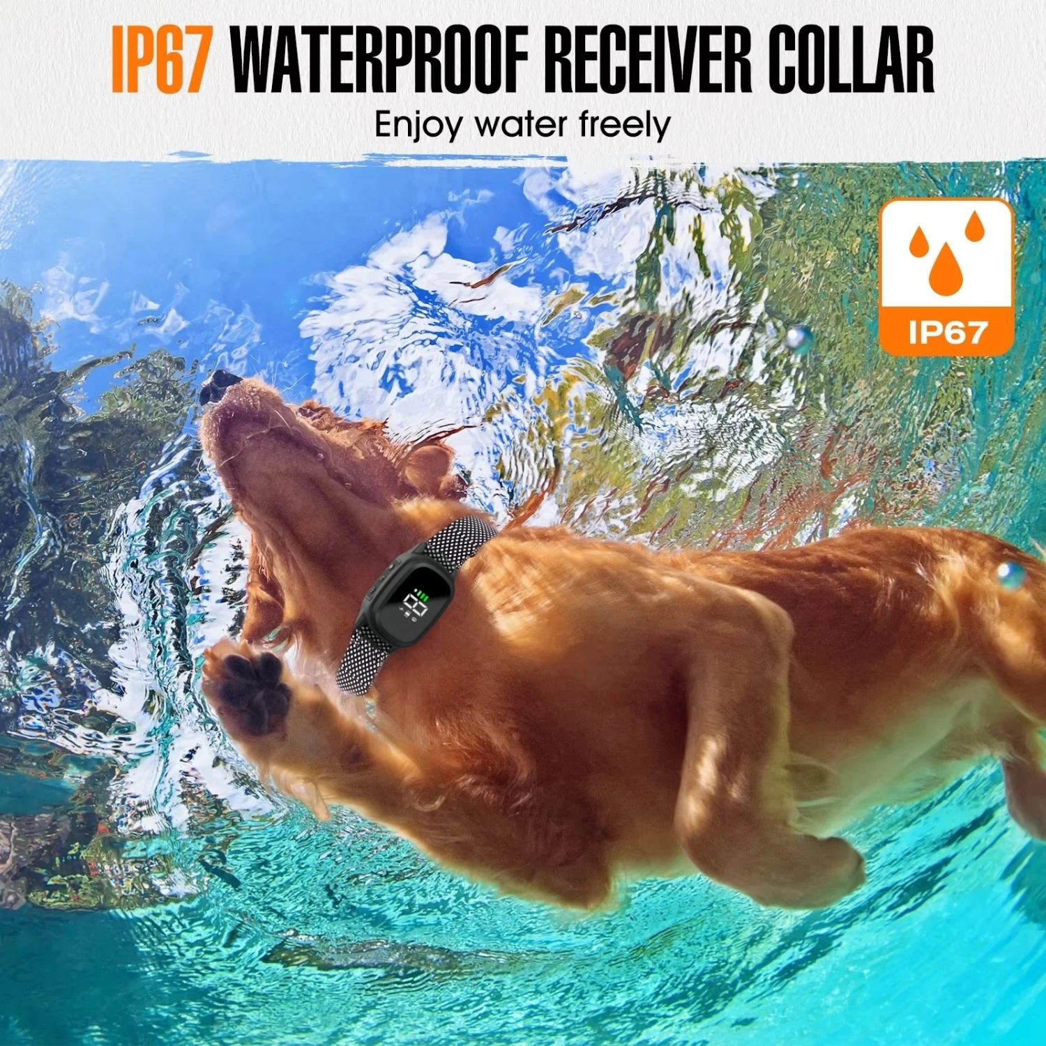 Pet Dog Anti Barking Device Waterproof Ultrasonic Stop Barking Vibration Anti Bark Collar Dogs Training Collar For all dogs