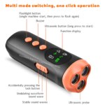 New portable outdoor dog repellent, high-power intelligent cat repellent, anti barking ultrasonic dog repellent with flashlight - Image 5