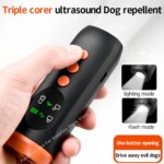 New portable outdoor dog repellent, high-power intelligent cat repellent, anti barking ultrasonic dog repellent with flashlight - Image 4
