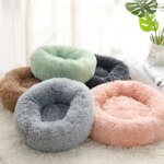 Home Plush Pet Nest Winter Cat Nest Dog Nest Warm Detachable and Washable Round Cat Nest Pet Bed Seasonal Universal Decoration - Image 2