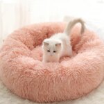 Home Plush Pet Nest Winter Cat Nest Dog Nest Warm Detachable and Washable Round Cat Nest Pet Bed Seasonal Universal Decoration - Image 4
