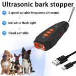 New handheld portable non-barking device led light flash ultrasonic trainer flashlight lighting dog training device