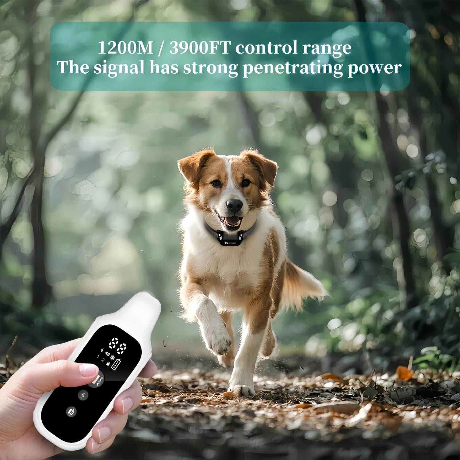 3300Ft Electric Dog Training Collar Detachable Bark Rechargeable Anti Barking Shock Vibration Collar Remote control + automatic