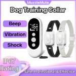 Smart Dog Training Collar 3300ft with IP67 Waterproof Shock Vibration Sound Functions for Behavior Correction Remote controlled