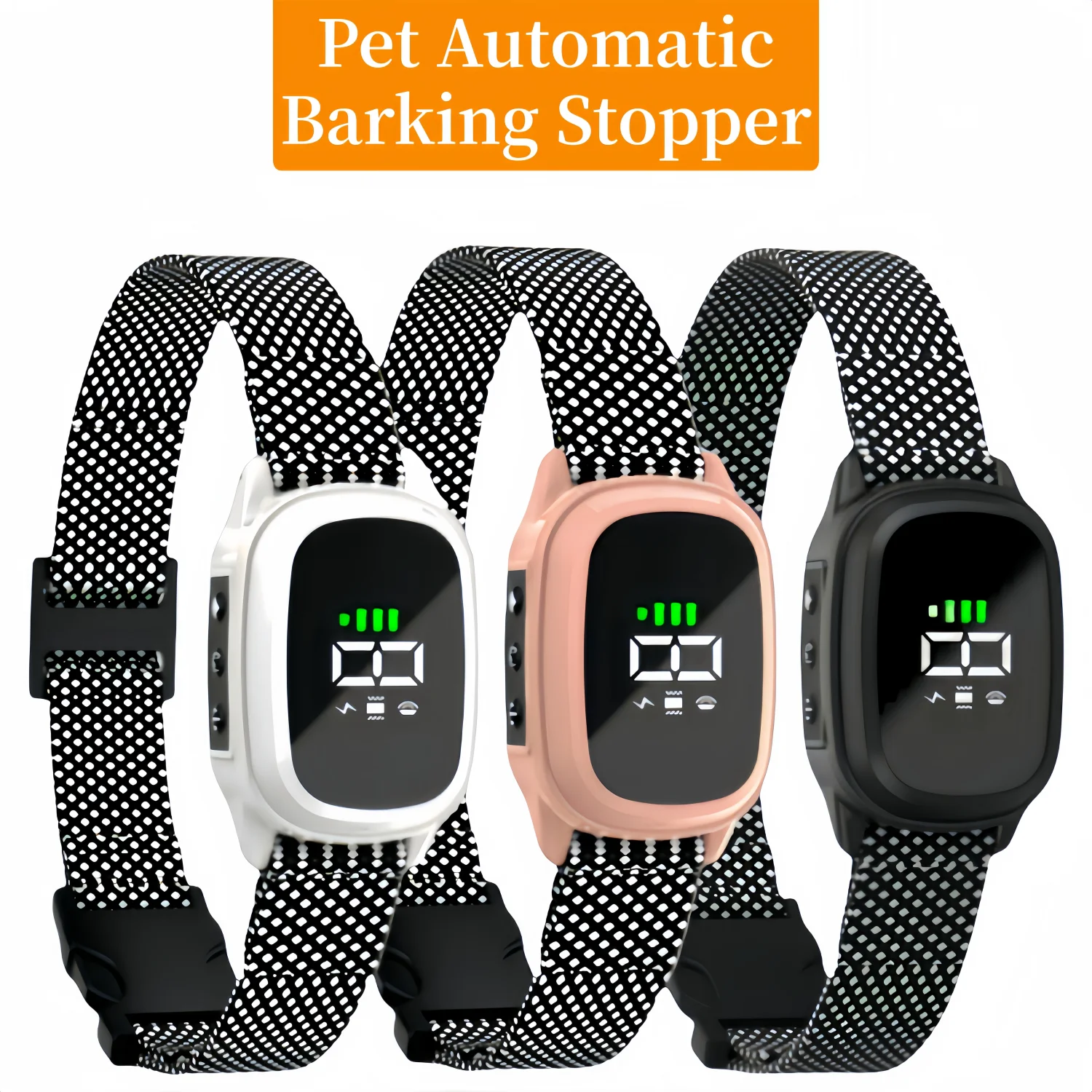 57915-ljtcqt.png YHLC Automatic Anti Barking Dog Collar, Rechargeable Bark Stopper, Stop Barkin, Electric Training Collar for Dog - Image 1