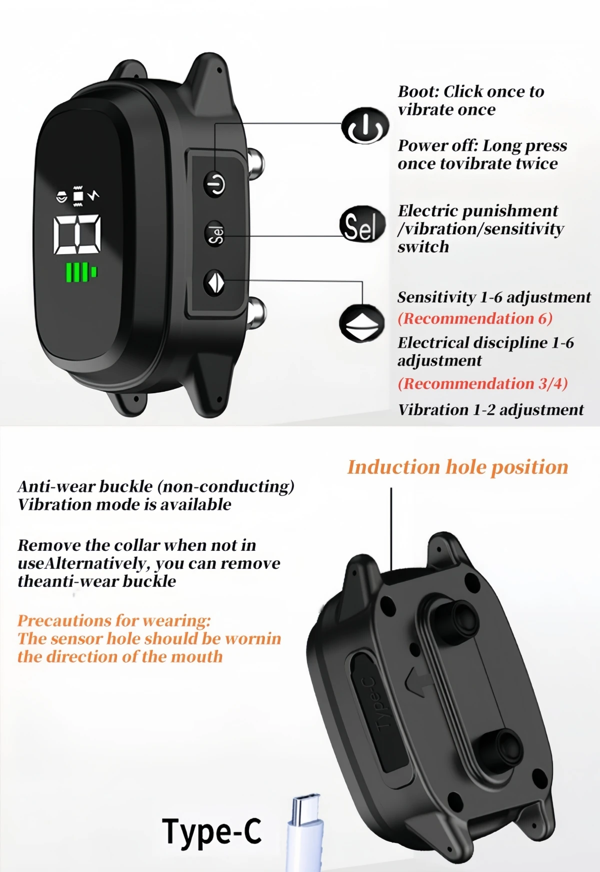 YHLC Automatic Anti Barking Dog Collar, Rechargeable Bark Stopper, Stop Barkin, Electric Training Collar for Dog YHLC Automatic Anti Barking Dog Collar, Rechargeable Bark Stopper, Stop Barkin, Electric Training Collar for Dog