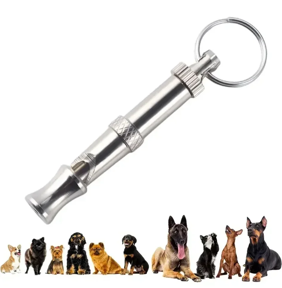 57930-7whwym.jpg 1/2Pcs Dog Whistle To Stop Barking, Adjustable Sound Pitch Dog Whistle With Keychain, Professional Recall Pet Puppy Cat Dog - Image 1