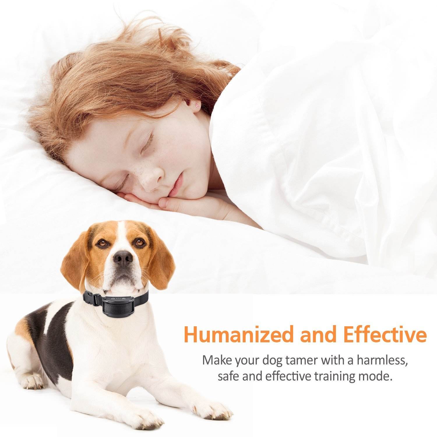 Dog Anti-Bark Collar for Large Dogs , Static Shock & Vibration Training Collar with 5 Adjustable Sensitivity Levels Beep & Shock Dog Anti-Bark Collar for Large Dogs , Static Shock & Vibration Training Collar with 5 Adjustable Sensitivity Levels Beep & Shock