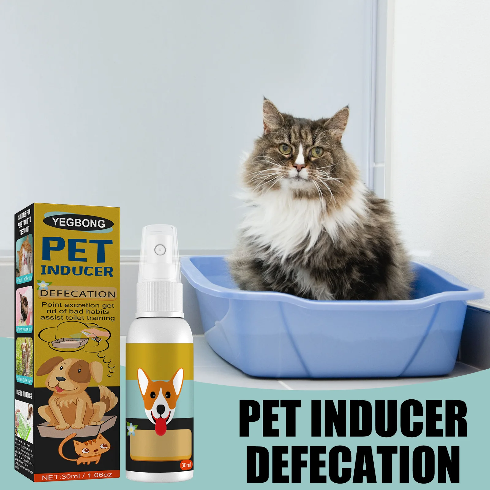 Pet Toilet Training Spray Puppy Positioning Defecation Cats Potty Training Indoor Outdoor Portable Location Dogs Spray Inducer