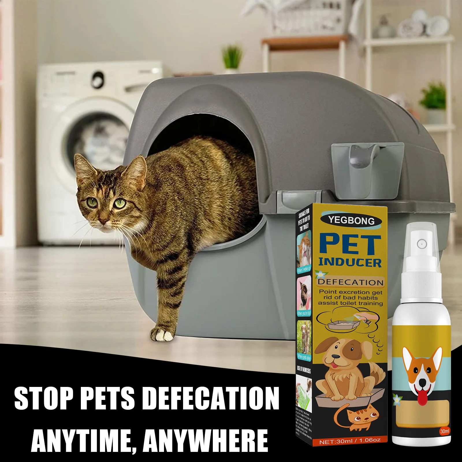 Pet Toilet Training Spray Puppy Positioning Defecation Cats Potty Training Indoor Outdoor Portable Location Dogs Spray Inducer