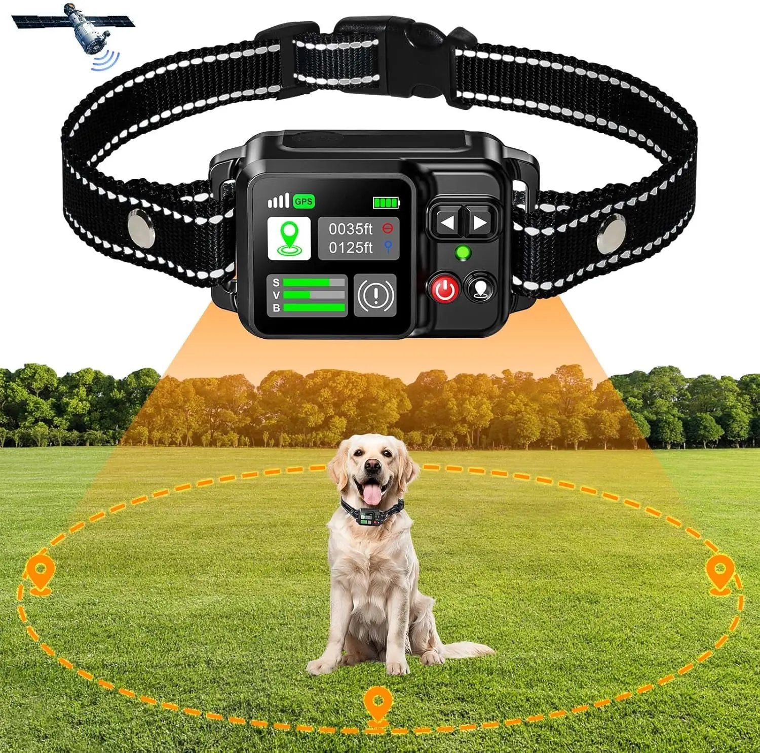 58139-gi8rnq.jpeg GPS Wireless Dog Fencing System - Electric dog fencing with GPS Electric Satellite Technology, Pet Fencing System Range 15 ~ 200 - Image 1