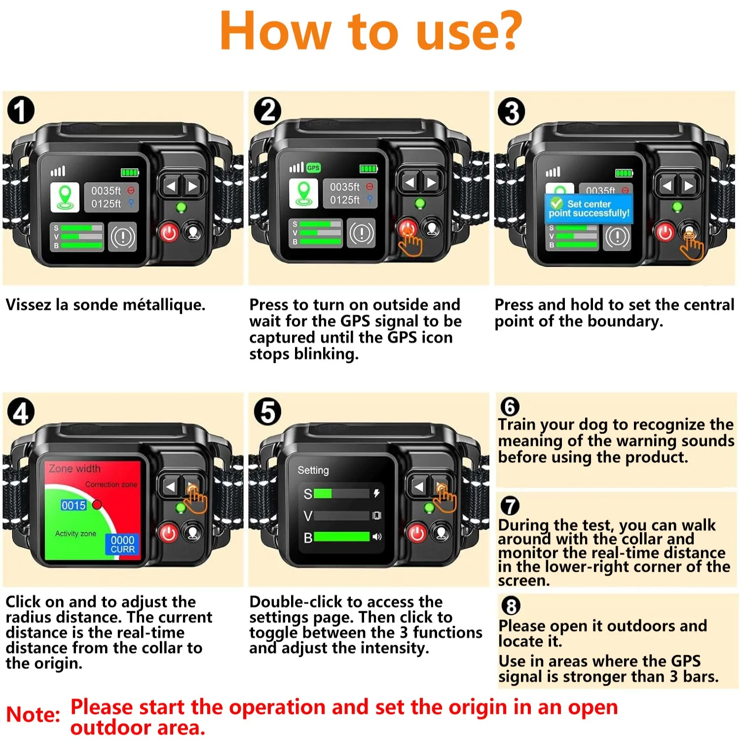 GPS Wireless Dog Fencing System - Electric dog fencing with GPS Electric Satellite Technology, Pet Fencing System Range 15 ~ 200 GPS Wireless Dog Fencing System - Electric dog fencing with GPS Electric Satellite Technology, Pet Fencing System Range 15 ~ 200