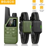 ROJECO Electric Dog Training Collar Remote Control Rechargeable Training Collar For Pet Dog Puppy Bark Control Stop Shock Collar