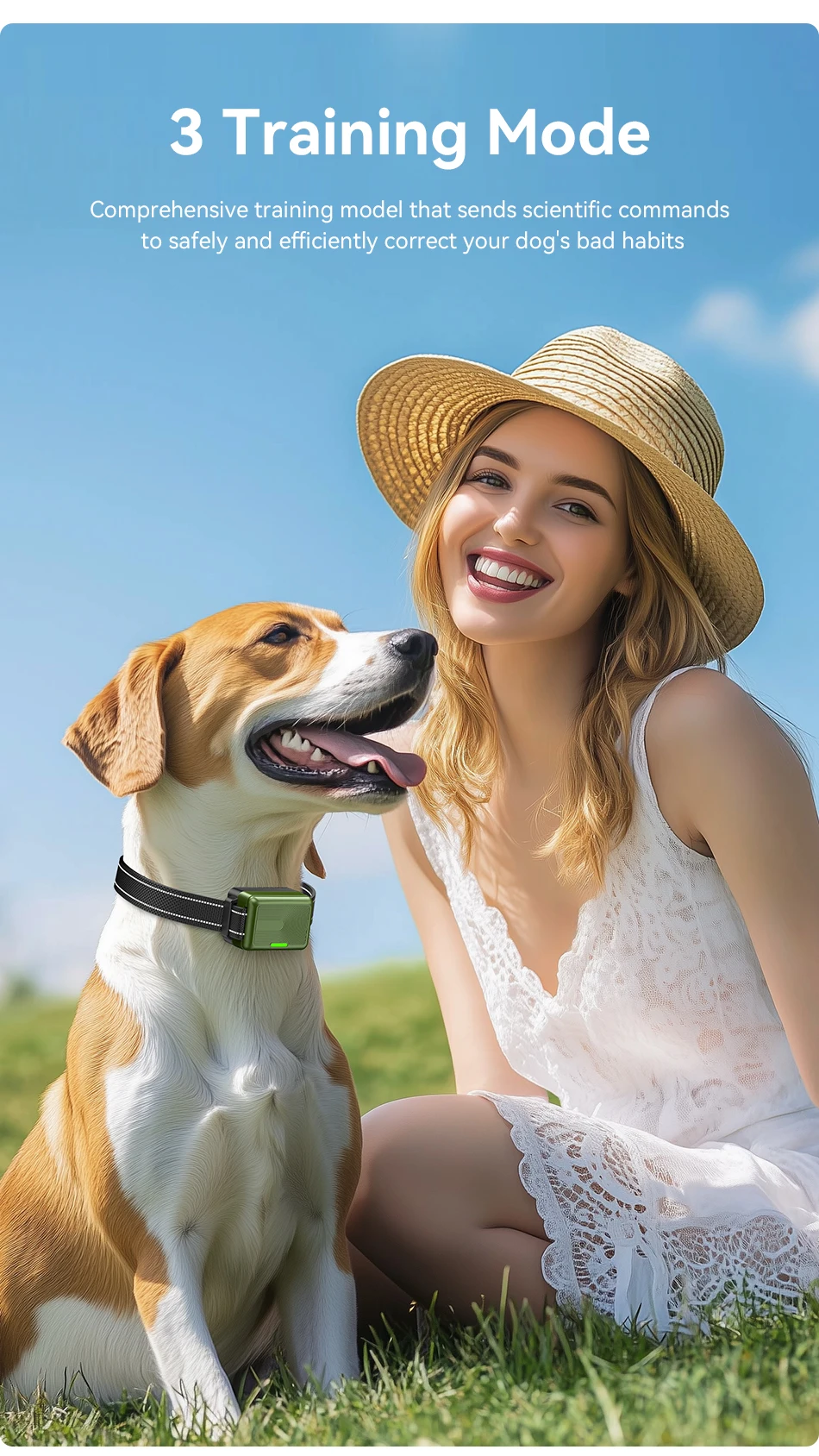 ROJECO Electric Dog Training Collar Remote Control Rechargeable Training Collar For Pet Dog Puppy Bark Control Stop Shock Collar ROJECO Electric Dog Training Collar Remote Control Rechargeable Training Collar For Pet Dog Puppy Bark Control Stop Shock Collar