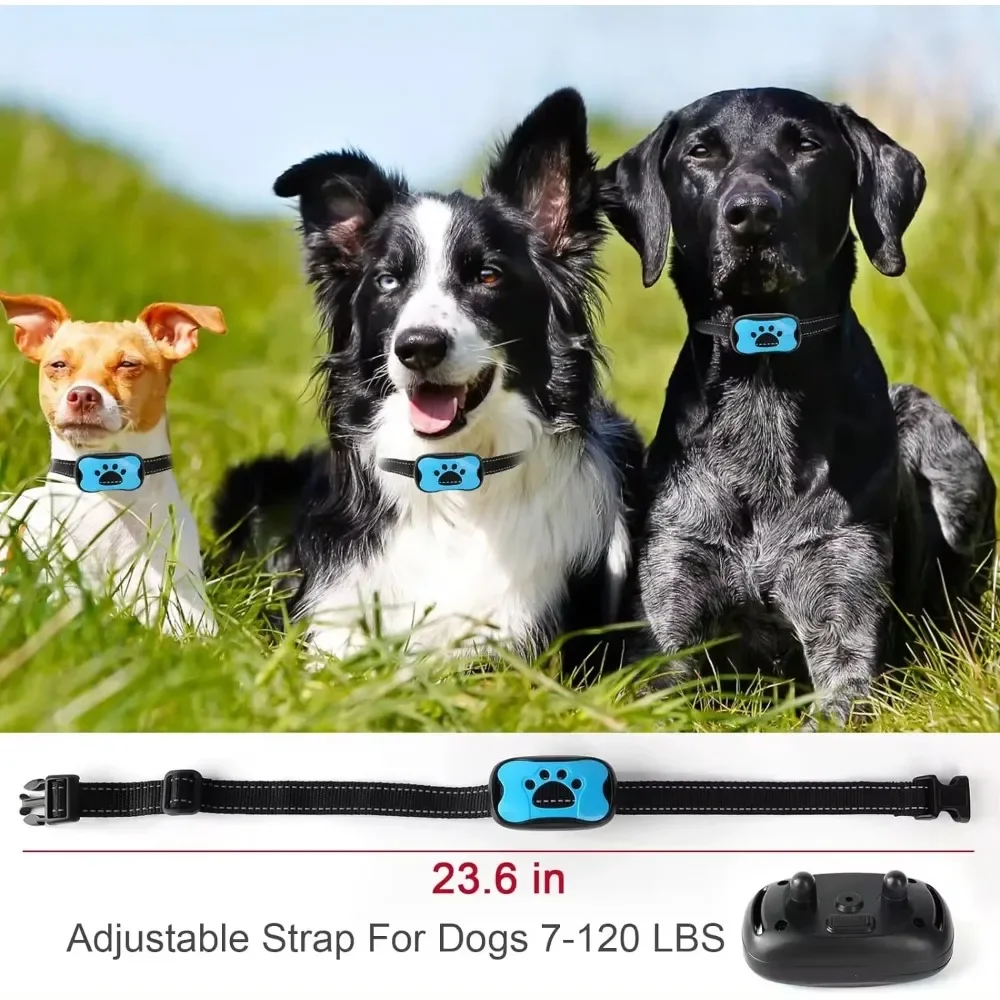 Electric Dog Training Collar Waterproof Dog Bark Collar USB Rechargeable Anti Barking Device Pet Dogs Accessories