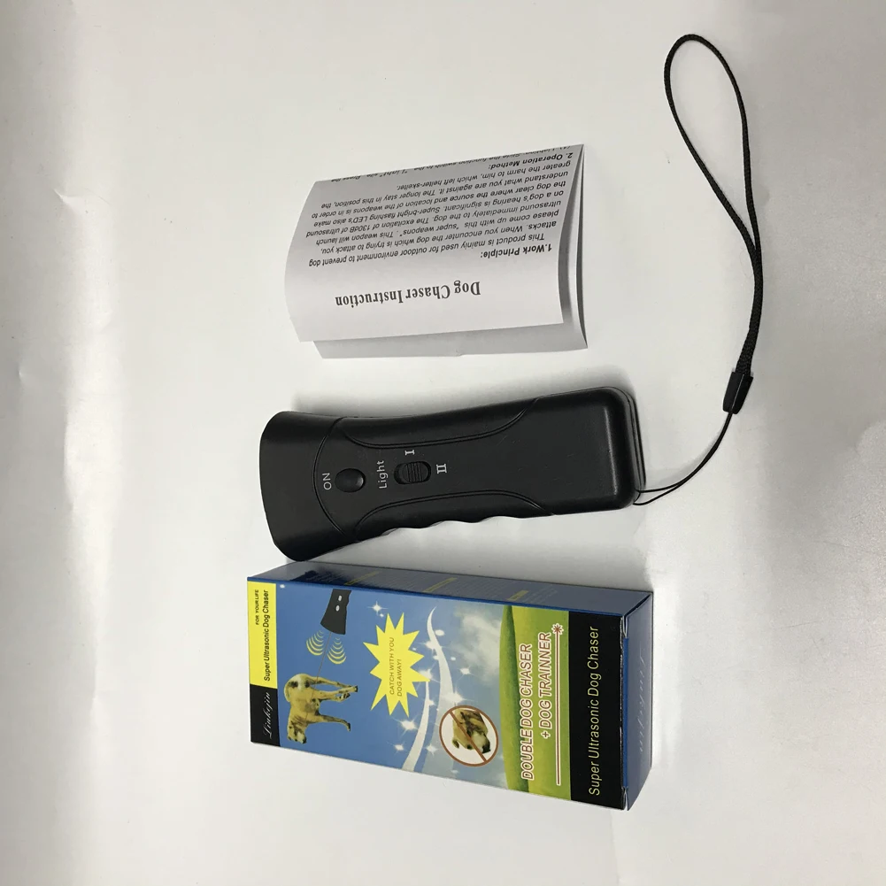 58282-kiuuos.jpg Ultrasonic Bark Arrester Lightweight with LED Flashlight Bark Deterrents Device Dog Training Device for Pet Training Accessories - Image 1