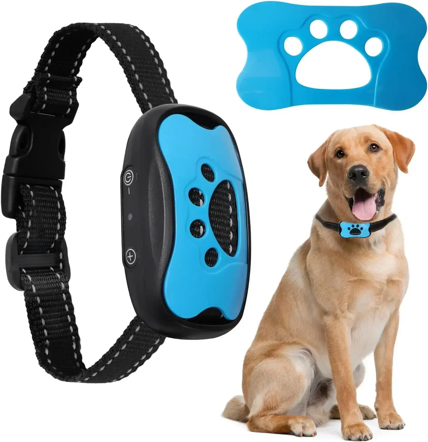58485-asi7q6.jpg Pet Dog Anti Barking Device USB Rechargeable Dogs Training Collar Ultrasonic Stop Barking Vibration Anti Bark Collar - Image 1