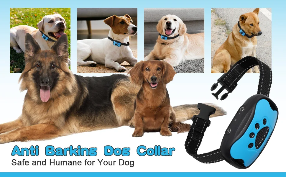 Pet Dog Anti Barking Device USB Rechargeable Dogs Training Collar Ultrasonic Stop Barking Vibration Anti Bark Collar Pet Dog Anti Barking Device USB Rechargeable Dogs Training Collar Ultrasonic Stop Barking Vibration Anti Bark Collar