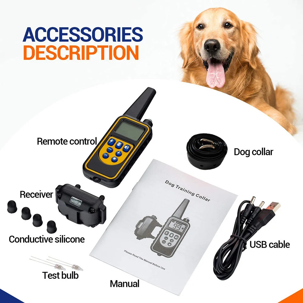800m Digital Dog Training Collar Waterproof Rechargeable Remote Control Pet with LCD Display for All Size Shock Vibration Sound 800m Digital Dog Training Collar Waterproof Rechargeable Remote Control Pet with LCD Display for All Size Shock Vibration Sound