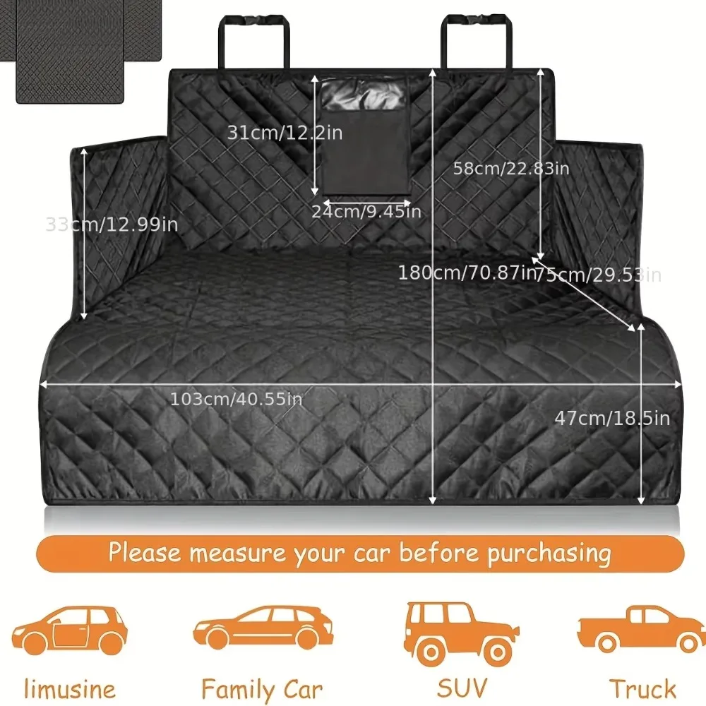 Dog Carrier Wear-resistant Dog Car Seat Cover For SUV Waterproof Portable Durable Liner Cover Protects Vehicle Easy To Install Dog Carrier Wear-resistant Dog Car Seat Cover For SUV Waterproof Portable Durable Liner Cover Protects Vehicle Easy To Install