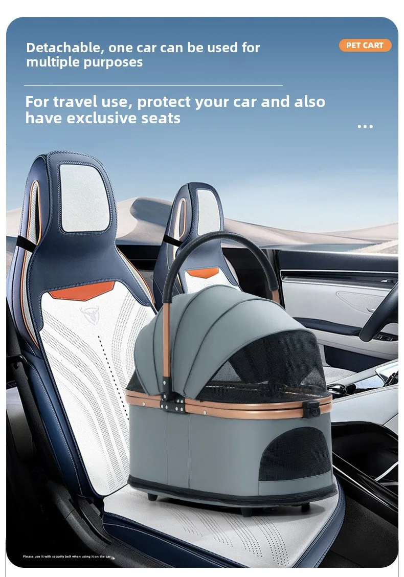 3 in 1 Folding Pet Stroller Detachable Carrier Easy Lock Canopy 30lbs for Medium Dogs Small Dogs Cats 3 in 1 Folding Pet Stroller Detachable Carrier Easy Lock Canopy 30lbs for Medium Dogs Small Dogs Cats