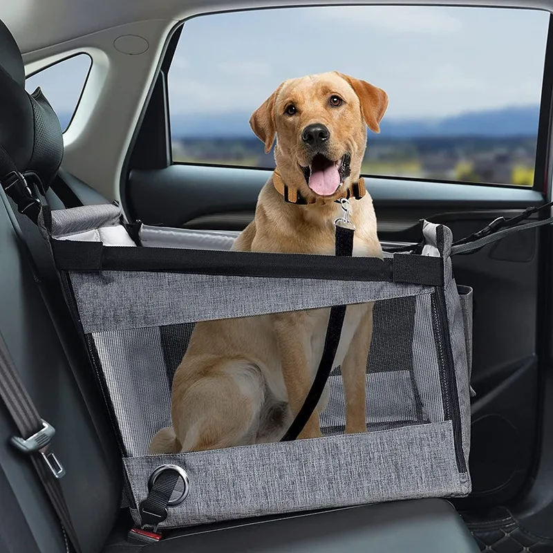 Portable Car Pet Seat Stable Dog Carrier with Safety Mesh Protector Waterproof Design for Puppy Travel Outdoor Use Portable Car Pet Seat Stable Dog Carrier with Safety Mesh Protector Waterproof Design for Puppy Travel Outdoor Use