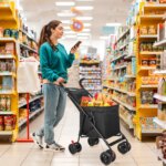 Multifunctional Cart Folding Portable  Durable Lightweight Market Purchase Bag Trolley,Pet Stroller,For Picnic - Image 2