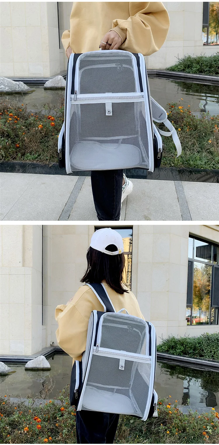 Practical, foldable cross-border pet bag. New style for cats and dogs, portable, breathable, spacious. Portable cat backpack.