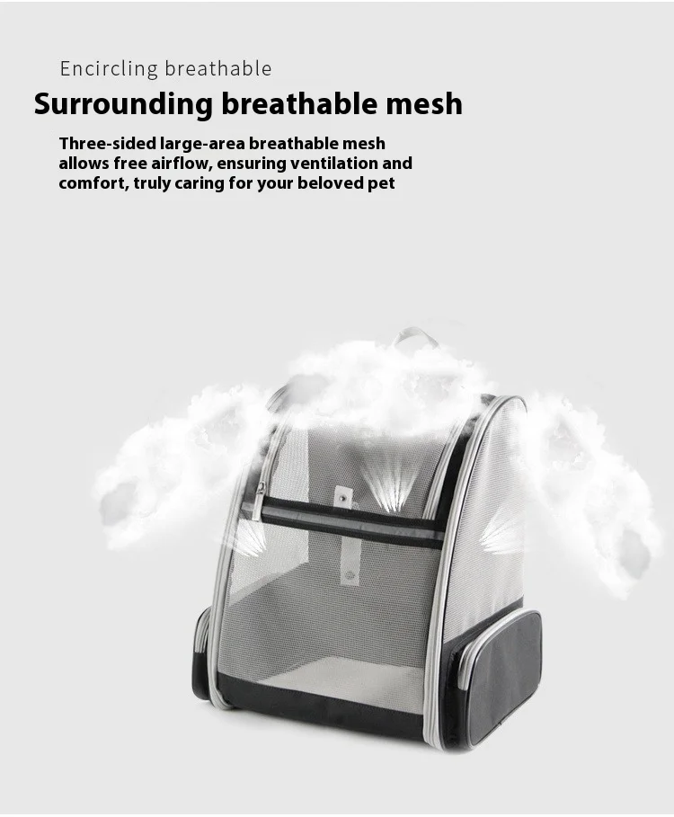 Practical, foldable cross-border pet bag. New style for cats and dogs, portable, breathable, spacious. Portable cat backpack.