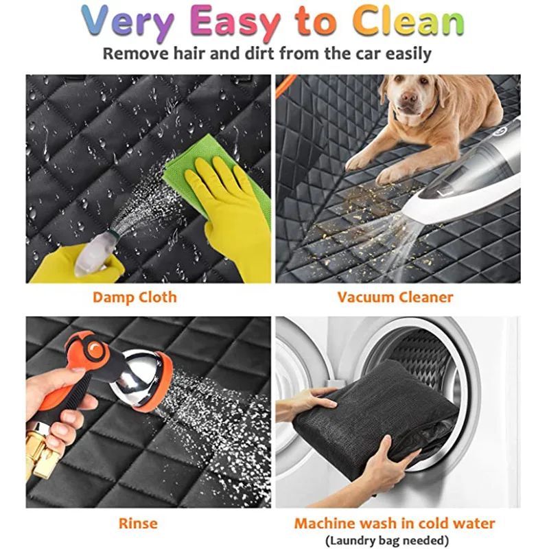 Dog Car Seat Cover Waterproof Pet Dog Carriers Travel Mat Hammock For Small Medium Large Dogs Car Rear Back Seat Safety Pad