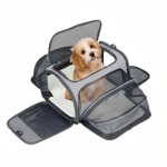 Pet Carrier Bag Foldable Small Dog Charter Carrying Cat Out Bag Expansion Pet Bag Mesh Breathable Expansion Foldable Handheld C - Image 2