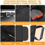 Dog Car Seat Cover 100% Waterproof Dog Seat Cover With Side Flaps Pet Seat Cover for Back Seat Black Carrier Hammock Convertible - Image 4