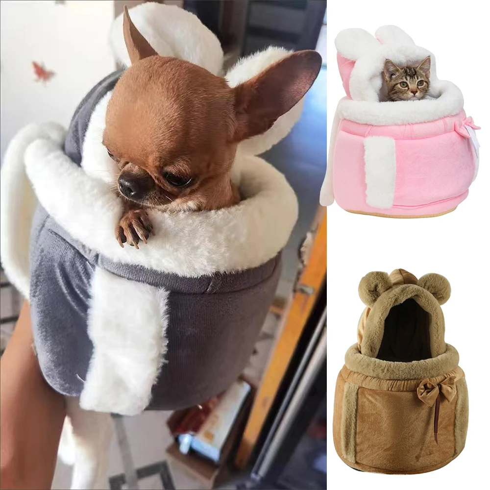 59072-1zlcla.jpg Outdoor Travel Chihuahua Puppy Dog Carrier Bacpack Winter Warm Pet Carrying Bags for Small Dogs Yorkshire Cat Nest mascotas Home - Image 1