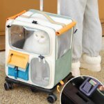 HOOPET Cats Travel Bag Portable Out Pet Trolley Suitcase Universal  Small Dogs Bag Cat Backpack Detachable Pet Supplies - Image 3