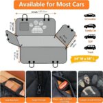 Dog Car Seat Cover for Back Seat, 100% Waterproof Dog Car Hammock with Visual Mesh Window and Side Zipper Car Seat & Door Protec - Image 2