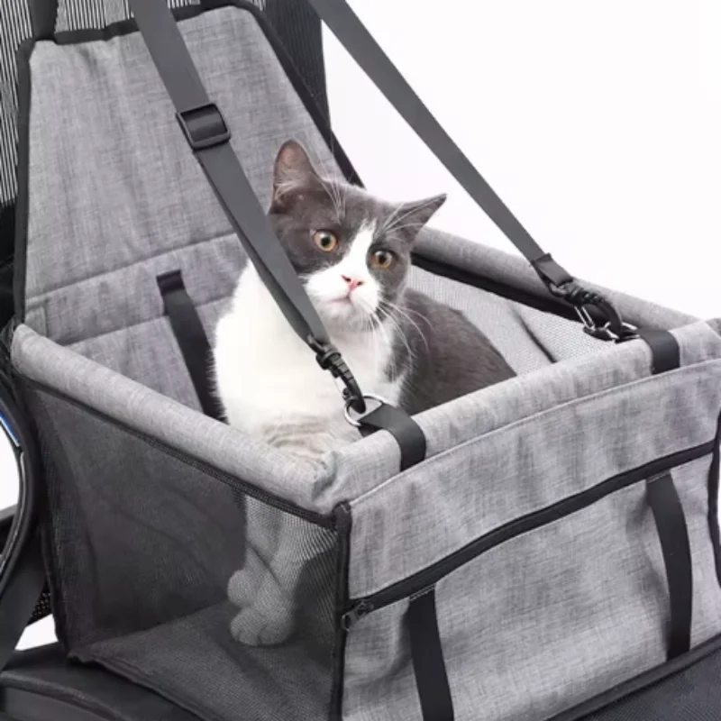Dog Car Seat Cover Foldable Hammock Pet Harness Cat Bag Basket Stable and Foldable Travel Pet Dog and Cat Safety Car Seat
