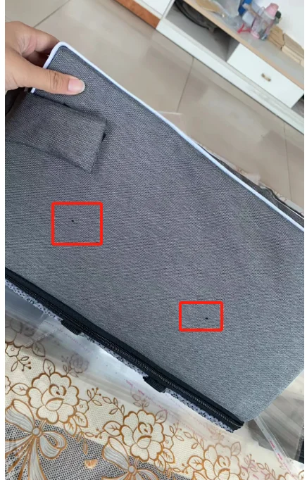 Blue with small hole