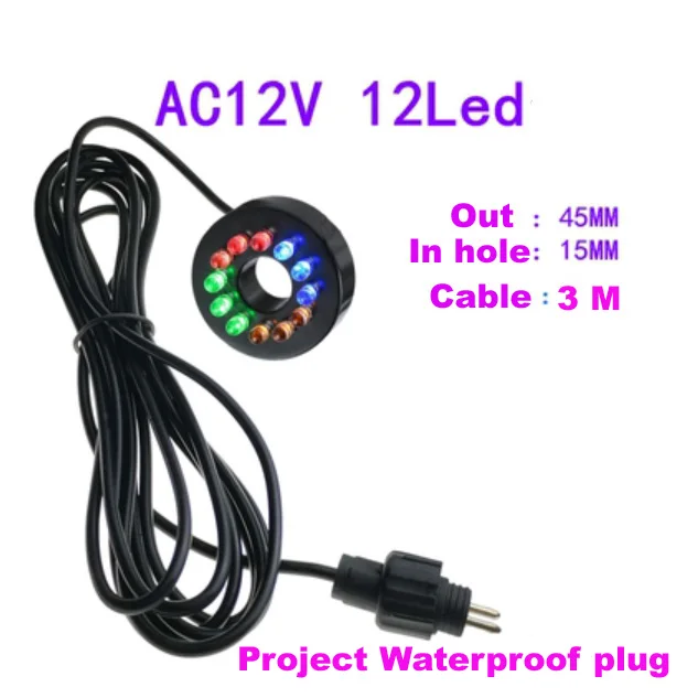 MEMEOKON Aquarium Light LED Circle Lights with Hole for Underwater Fountain Pump Fish Tank Lighting Swimming Pool Decoration