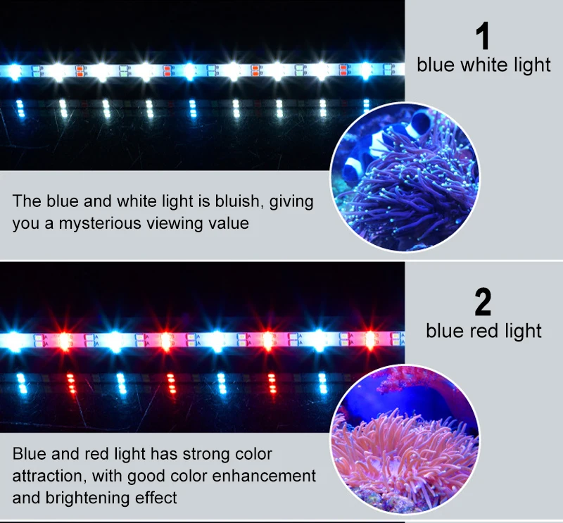 Waterproof LED Aquarium Light Fish Tank Underwater Lamp Clip Light Aquariums Decor Lighting Submersible Lamp Plant Grow 220-240V