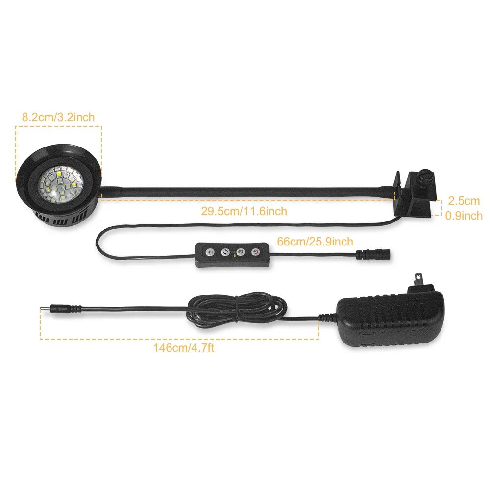 30W Aquarium LED Reef Light Dimmable Lighting Marine LED Fish Tank Light Can Timing Saltwater Light Aquarium LPS SPS Lighting