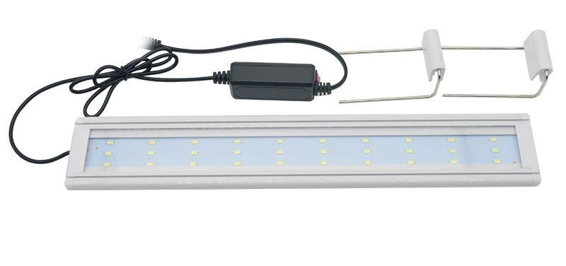 Aquarium LED Light Super Slim Fish Tank Aquatic Plant Grow Lighting Waterproof Bright Clip Lamp Blue LED 18-72cm for Plants 220v