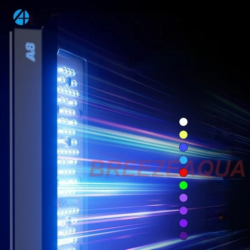A8pro Blue II Max 240W Full Spectrum WiFi APP Controlled Coral LED Light Reef Marine Aquarium Light with CREE LED Beads
