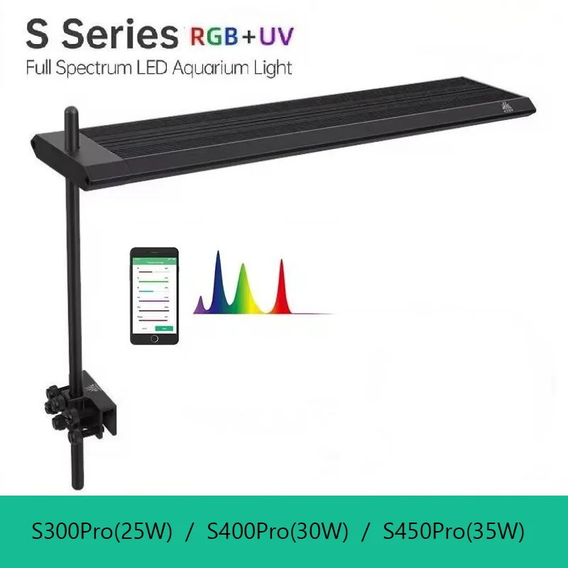60538-o8v8z6.jpg WEEK AQUA S Series Ver.3 RGB+UV Full Spectrum S300/400/450Pro Bluetooth AppControl Freshwater Aquascape Plant Aquarium LED Light - Image 1
