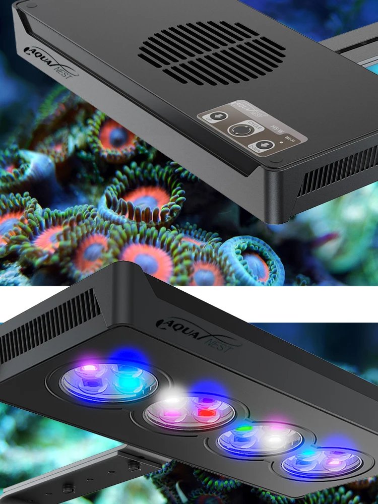 110-240V AQUA NEST Aquarium Light 60W Full CREE spectrum Saltwater Lighting Invisible Wi-Fi design For Coral Reef Fish Tank 110-240V AQUA NEST Aquarium Light 60W Full CREE spectrum Saltwater Lighting Invisible Wi-Fi design For Coral Reef Fish Tank