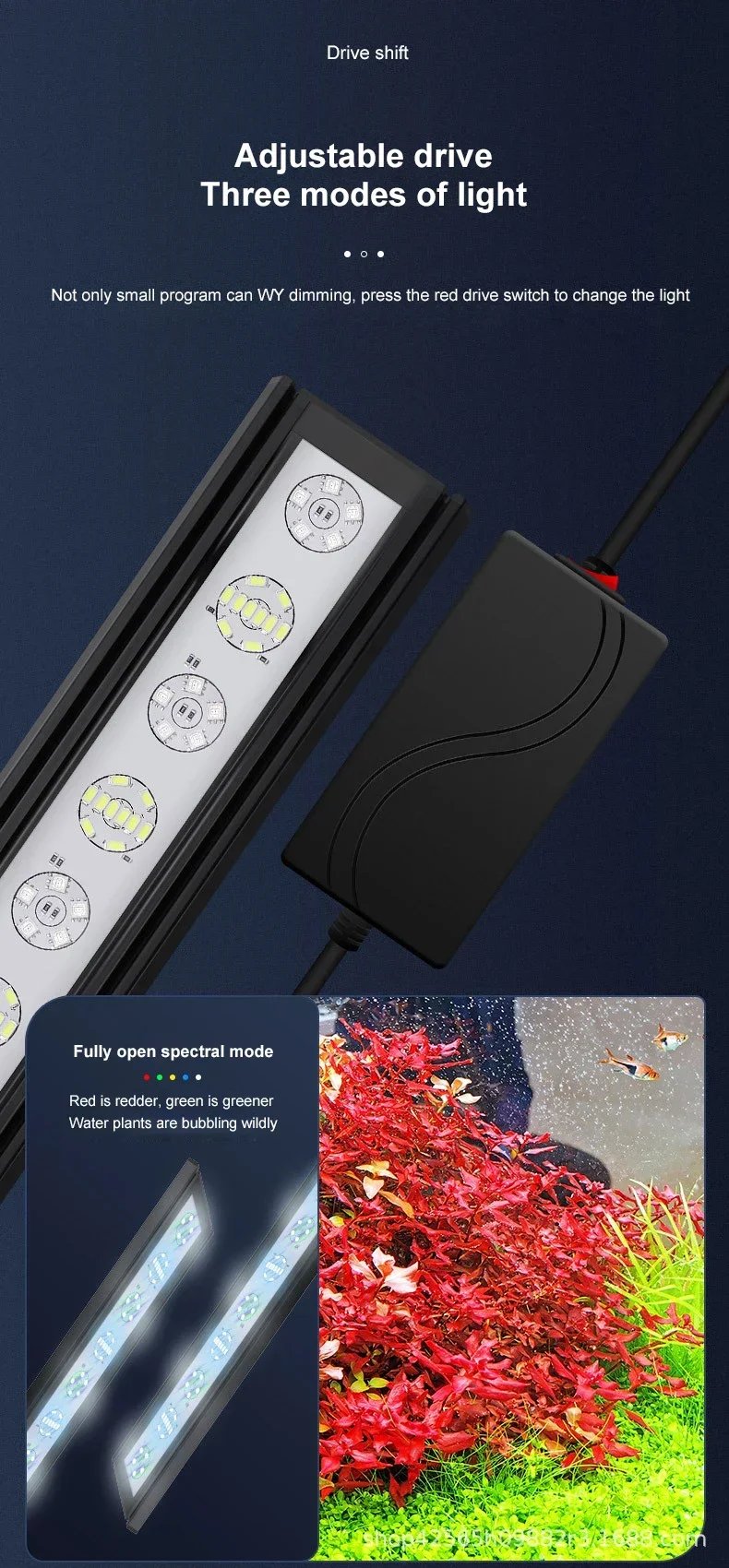 11000K LED Light Full Spectrum Lamp Fish Tank Lighting Light Promote PlantGowth Lamp Aquarium Accessories Fish Breeding Supplies